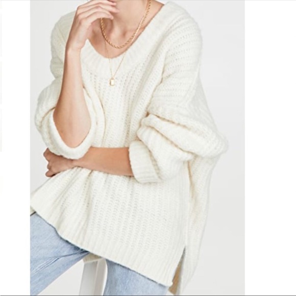 #33 New! Free People Blue Bell Chunky Oversized SweaterNWT - Picture 4 of 7